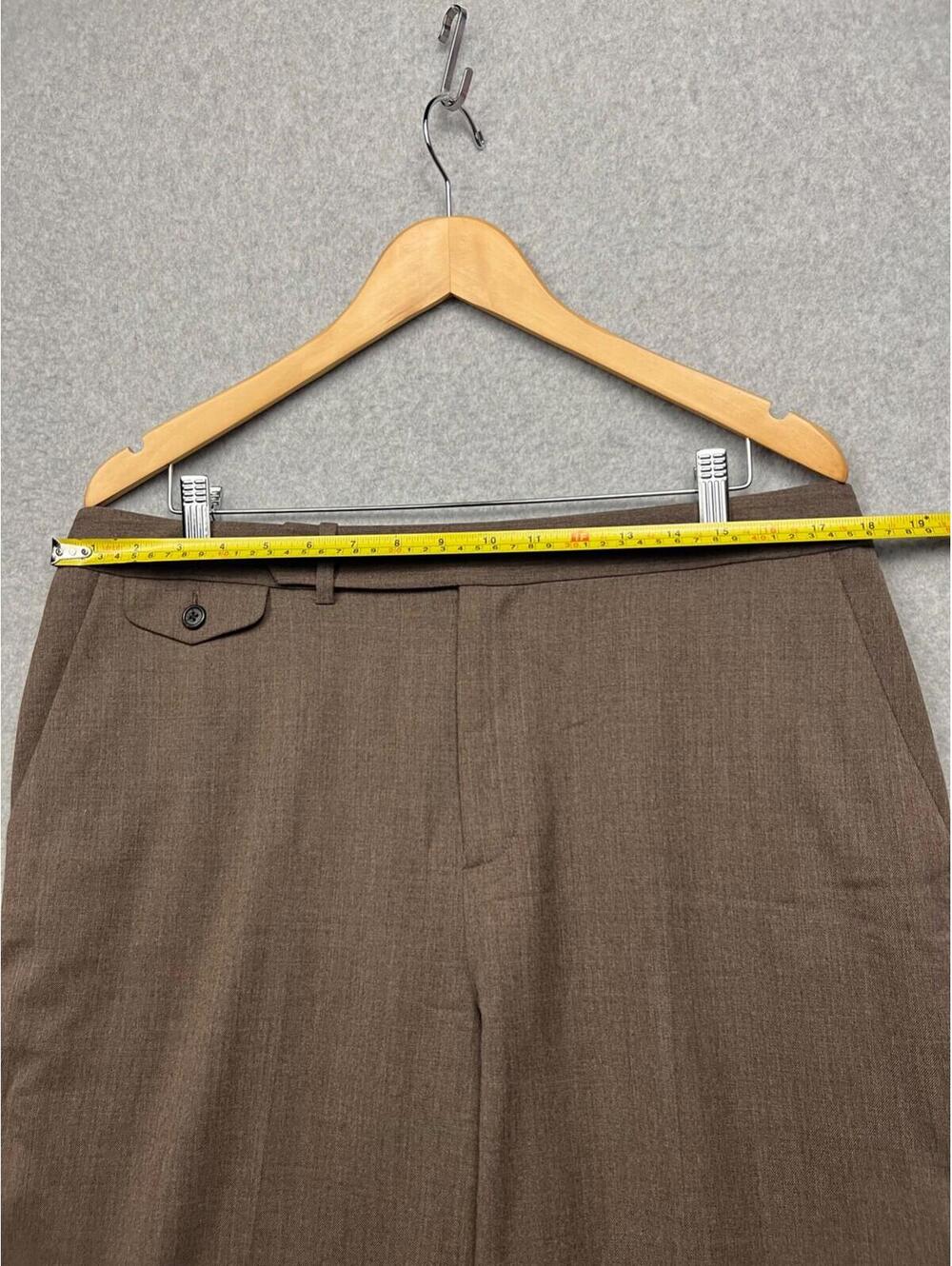 Lauren Ralph Lauren Wool Slacks Pants Womens 14 Office Casual Work Simple Brown - Picture 7 of 11